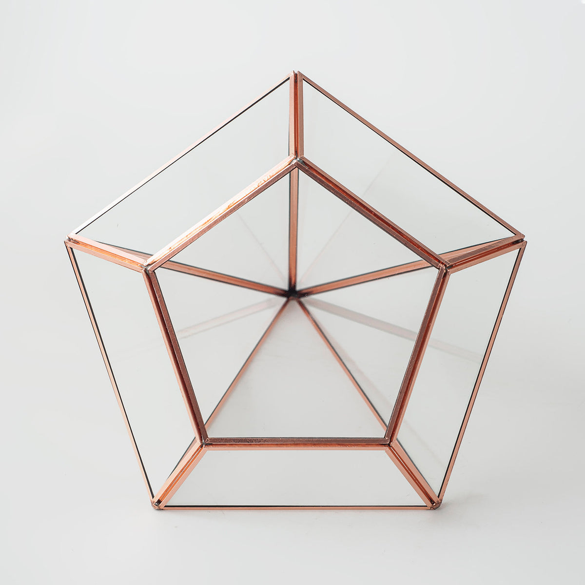 10x8x8" Copper Rose Terrarium Containers Geometric Glass Large Plants Door Garden Succulents Wedding Decor Christmas Gift El Crea Designs