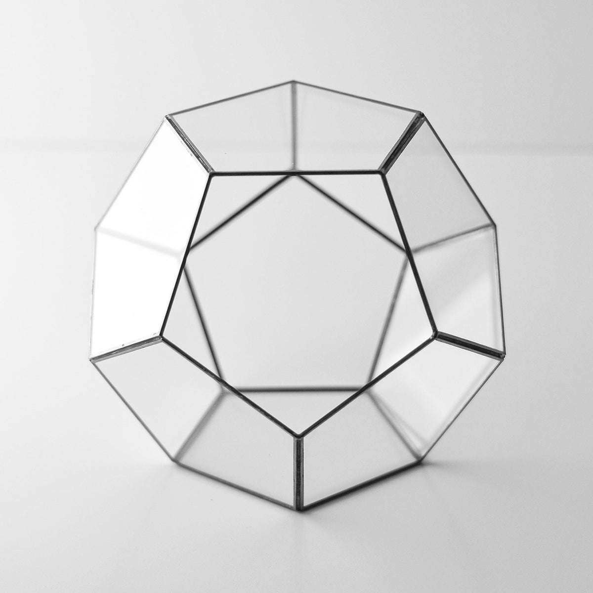 8x8x7" Black Terrarium Containers Geometric Glass Large For Plants Door Garden Succulents Wedding Decor Christmas Gift El Crea Designs