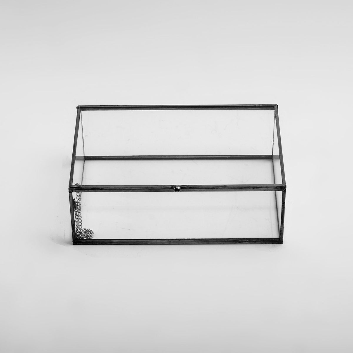 Ring Jewelry Accessories Box Glass Black 6x4x2" Christmas Gift