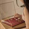 Jewelry Display Showcase | Glass Box | Brass & Gold