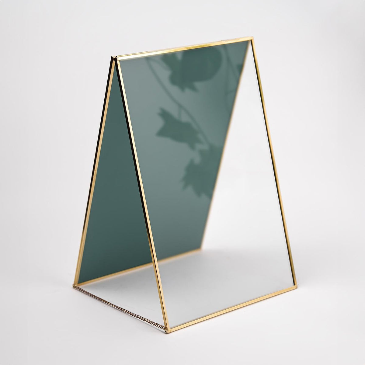 12x8" Makeup Mirror Brass Desktop Tabletop Organizer Portable