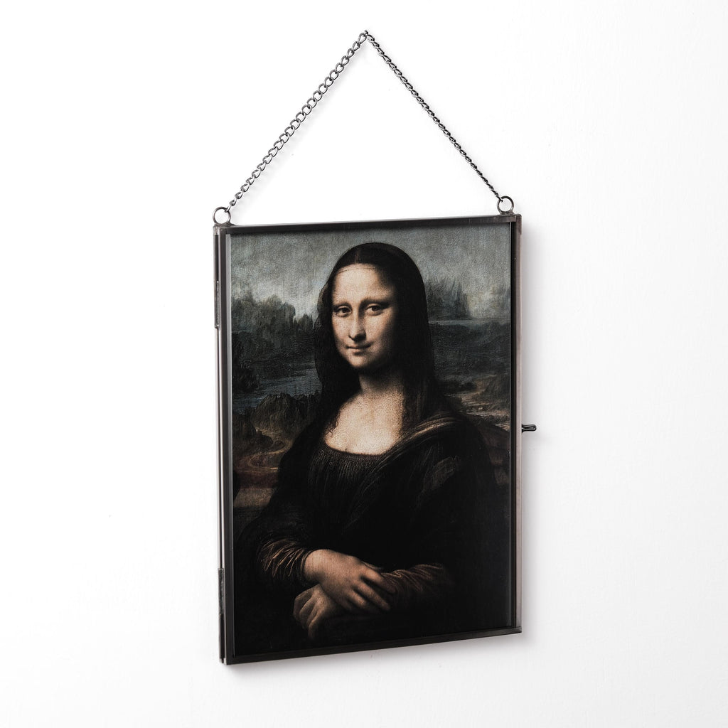 8x6" Floating Glass Frame Anthracite Black Wall Hanging Photo Picture Double Bilderrahmen Vertical Perfect For Pressed Flower Arrangement