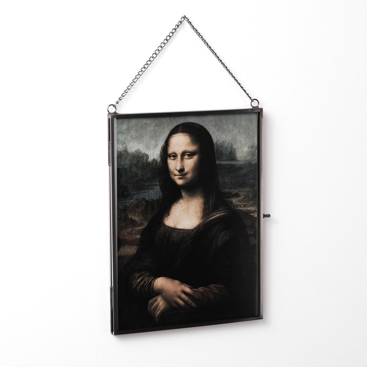 8x6" Floating Glass Frame Anthracite Black Wall Hanging Photo Picture Double Bilderrahmen Vertical Perfect For Pressed Flower Arrangement