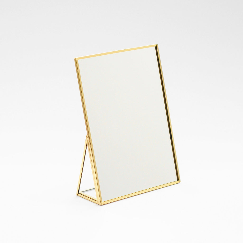 8x6" Vanity Makeup Mirror Brass Desktop Tabletop  Desk Gold Decorative Scandinavian Portable Bedroom Bohemian Modern Decor Christmas Gift