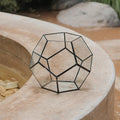 8x8x7" Black Terrarium Containers Geometric Glass Large For Plants Door Garden Succulents Wedding Decor Christmas Gift El Crea Designs
