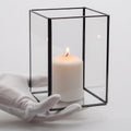 Candle Holder Glass Black Wedding Decor 4x4x6" Christmas Gift