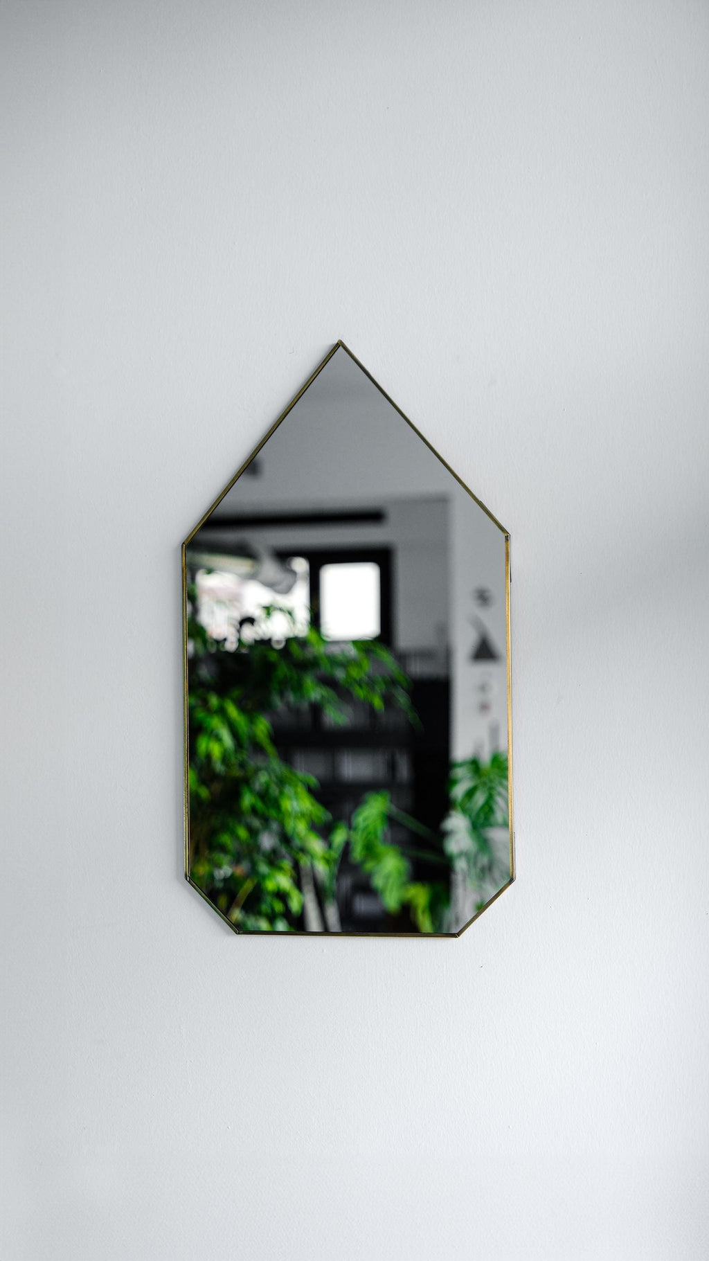 19.5 x 11.8 inch Antique Brass Mirror Wall Hanging  Mounted Makeup Christmas Gift