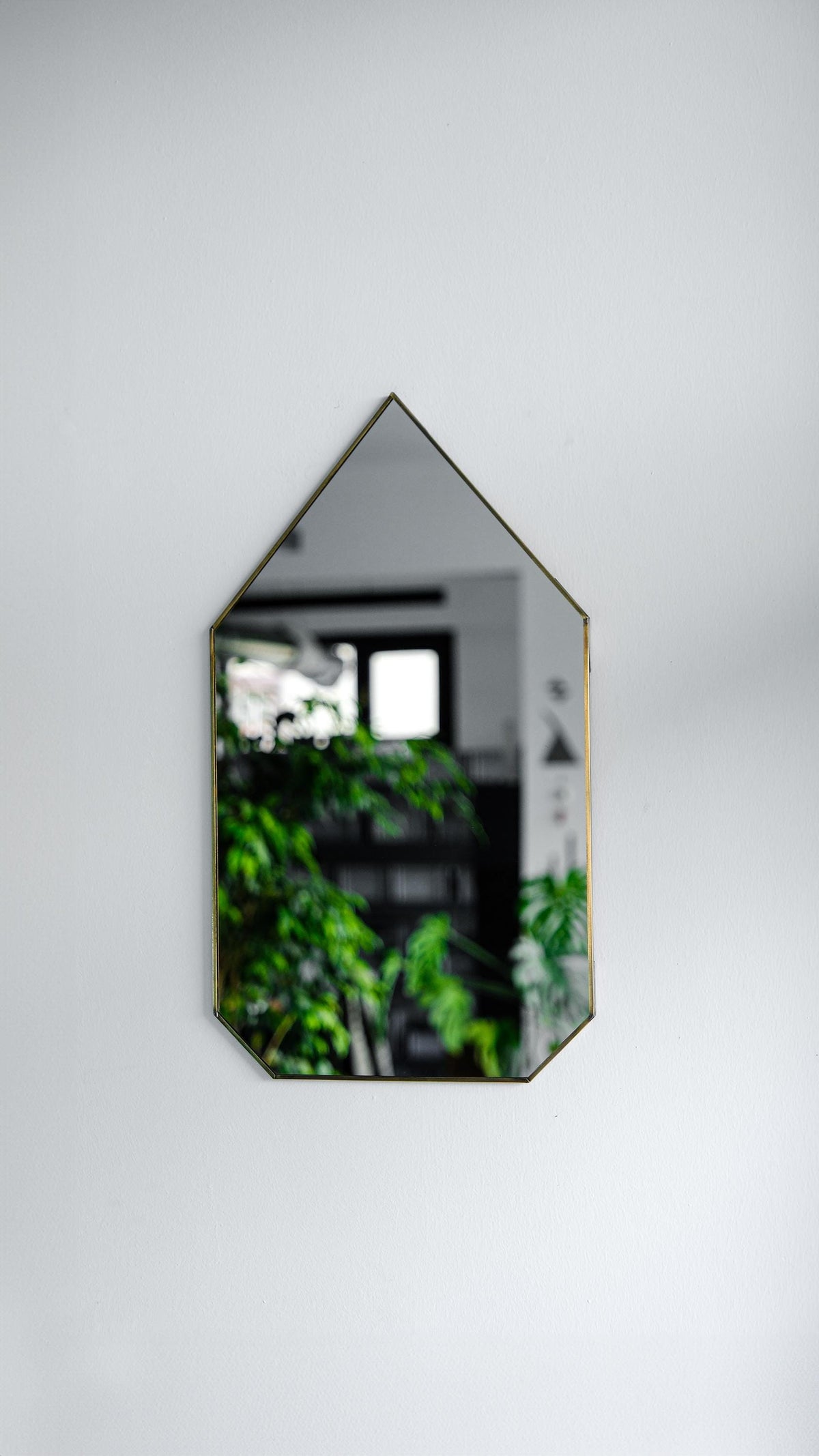 19.5 x 11.8 inch Antique Brass Mirror Wall Hanging  Mounted Makeup Christmas Gift
