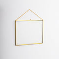 10x8" Floating Glass Frame Brass Gold Wall Hanging Photo Picture Double Bilderrahmen Horizontal Perfect For Pressed Flower Arrangement