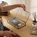 Glass Box | Black | Jewelry | Photo | Display | 9x5x1.5 İnch
