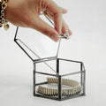 Ring Jewelry Accessories Box Glass Black 5x4x2" Christmas Gift