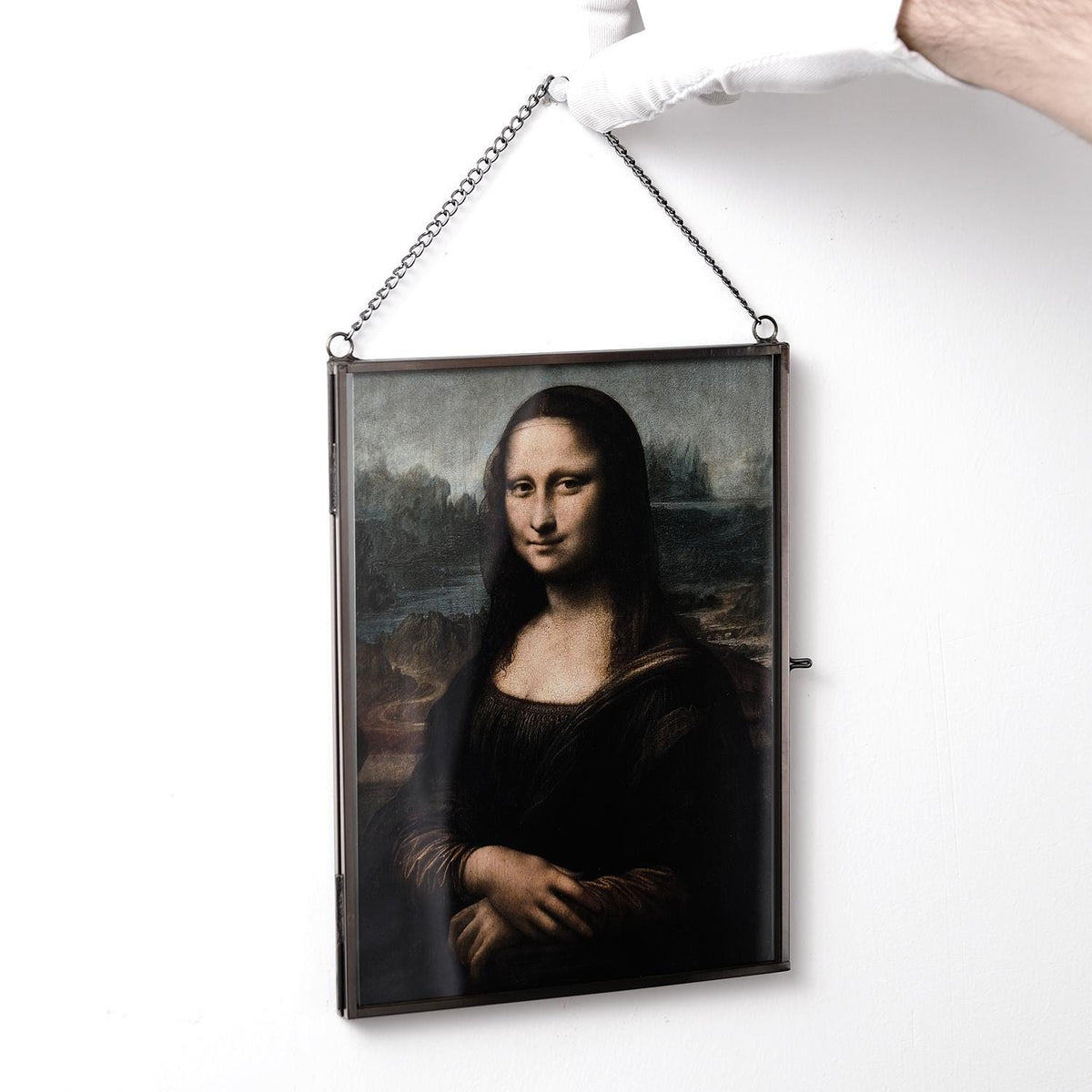 8x6" Floating Glass Frame Anthracite Black Wall Hanging Photo Picture Double Bilderrahmen Vertical Perfect For Pressed Flower Arrangement