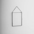 8x6" Floating Glass Frame Silver Wall Hanging Photo Picture Double Bilderrahmen Vertical Pretty Perfect For Pressed Flower Arrangement