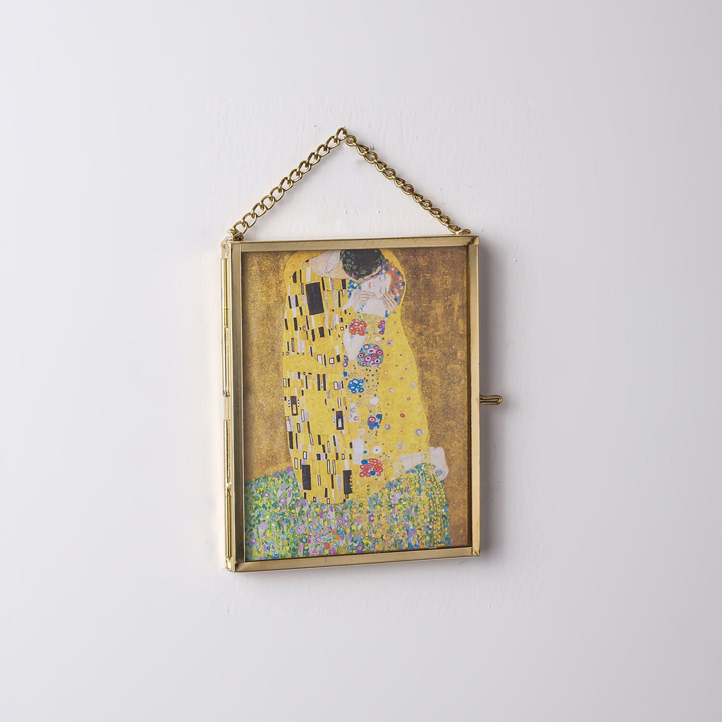 Christmas Gift Mini Artworks Brass Frame Glass Mona Lisa The Kiss The Scream Nighthawks The Starry Night Girl with a Pearl Earring