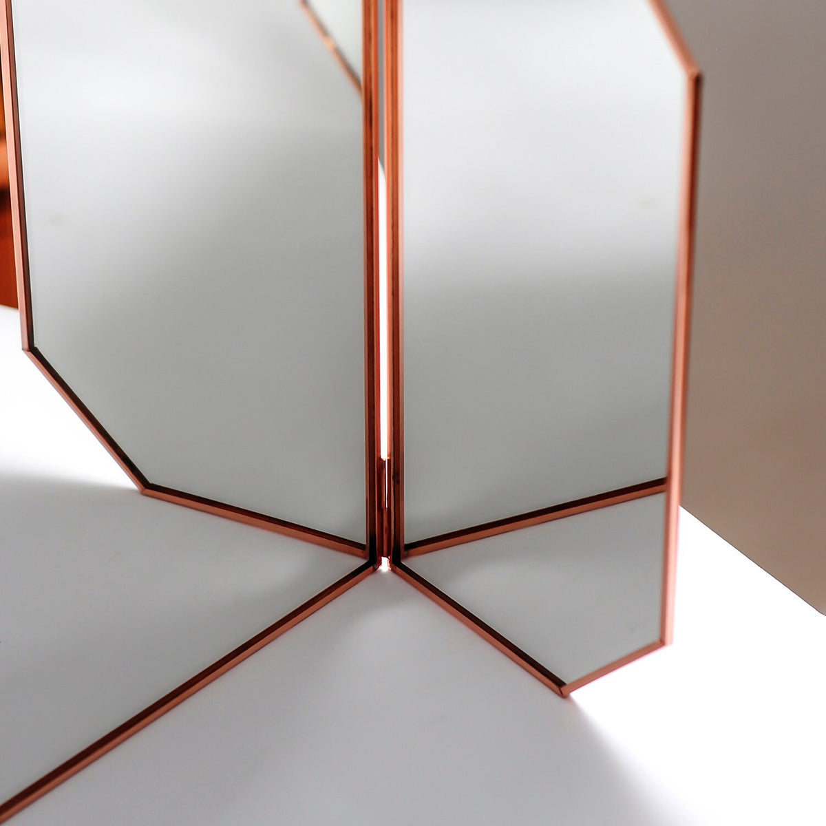 24x12" Vanity Makeup Mirror Copper Rose Gold Desktop Tabletop Decorative Scandinavian Portable Bedroom Bohemian Modern Decor Christmas Gift