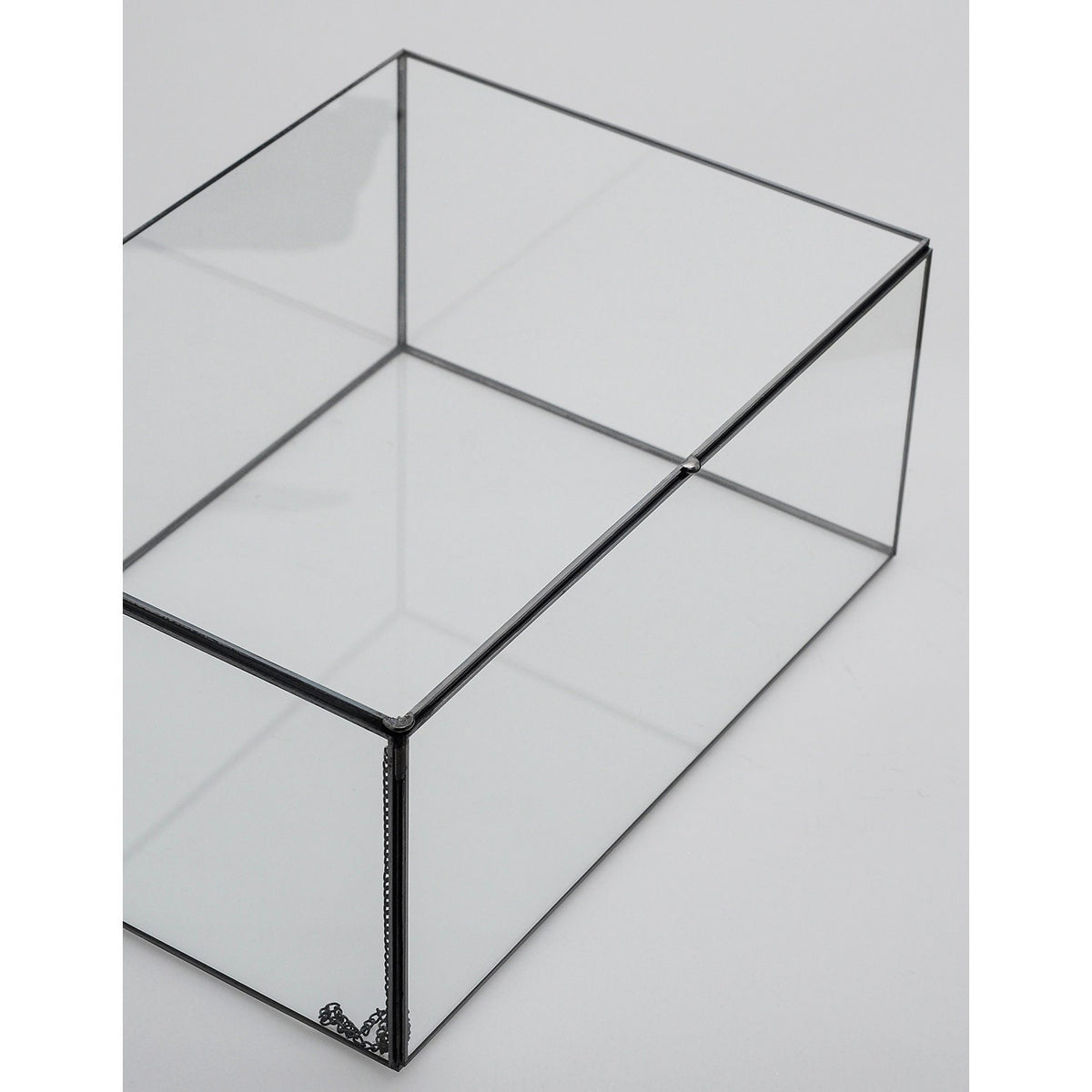 Large Black Glass Box Display Case Photo Anthracite Card Custom Personalized Jewelry Wedding Bridal Bouquet Keepsake Organizer Christmas