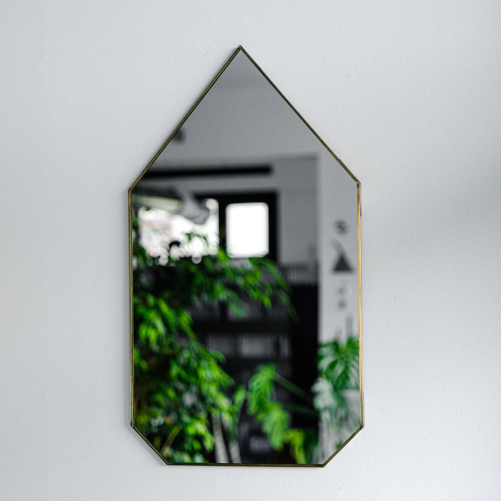 19.5 x 11.8 inch Antique Brass Mirror Wall Hanging  Mounted Makeup Christmas Gift
