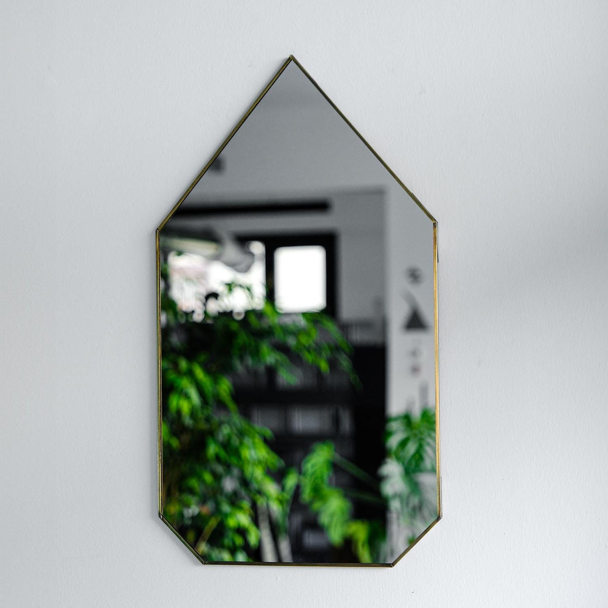 19.5 x 11.8 inch Antique Brass Mirror Wall Hanging  Mounted Makeup Christmas Gift
