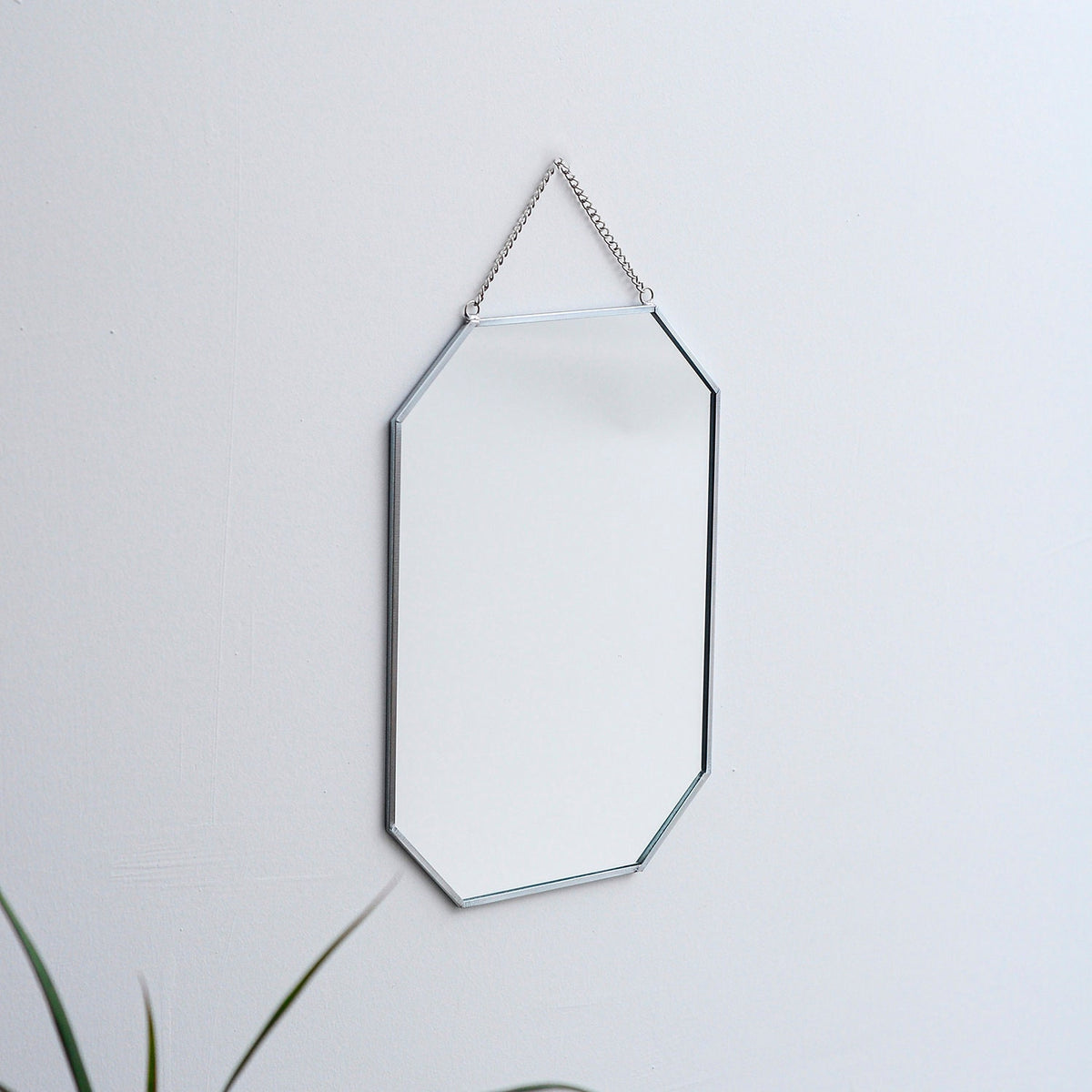 12x8" Silver Mirror Wall Hanging Bathroom Bohemian Decoration Nordic Style Makeup Gold With Decorative Wall Hanger