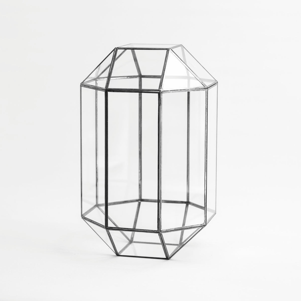 13x8x8" Black Terrarium Containers Geometric Glass Large For Plants Door Garden Succulents Wedding Decor Christmas Gift El Crea Designs