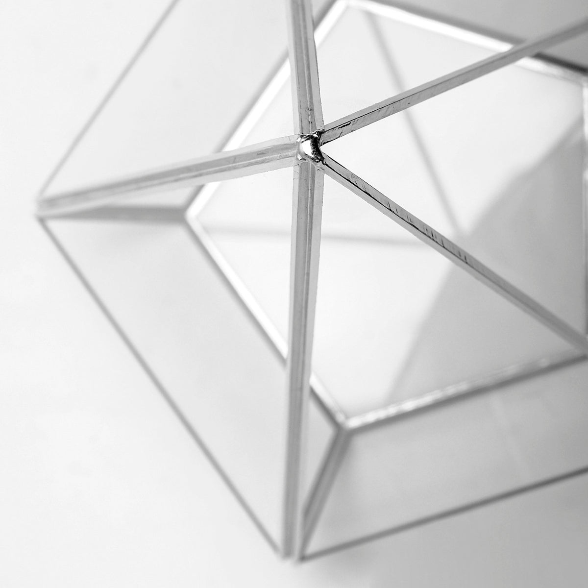 10x8x8" Silver Terrarium Containers Geometric Glass Large For Plants Door Garden Succulents Wedding Decor Christmas Gift