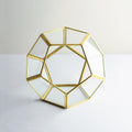 8.5x8.5x7" Brass Gold Terrarium Containers Geometric Glass Large Plants Door Garden Succulents Wedding Decor Christmas Gift El Crea Designs