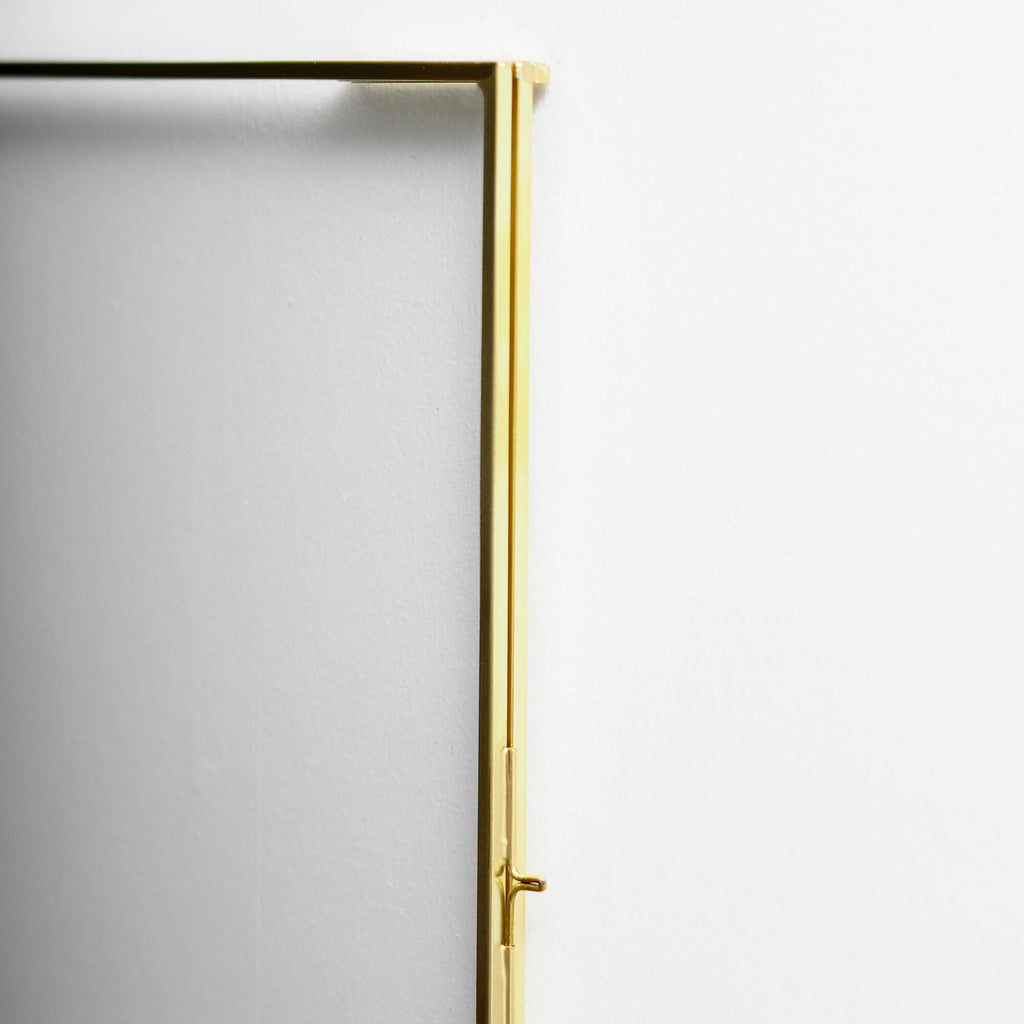 Floating Glass Frame Brass Gold Wall Hanging Photo Picture Double Bilderrahmen Vertical Pretty Perfect For Pressed Flower Arrangement