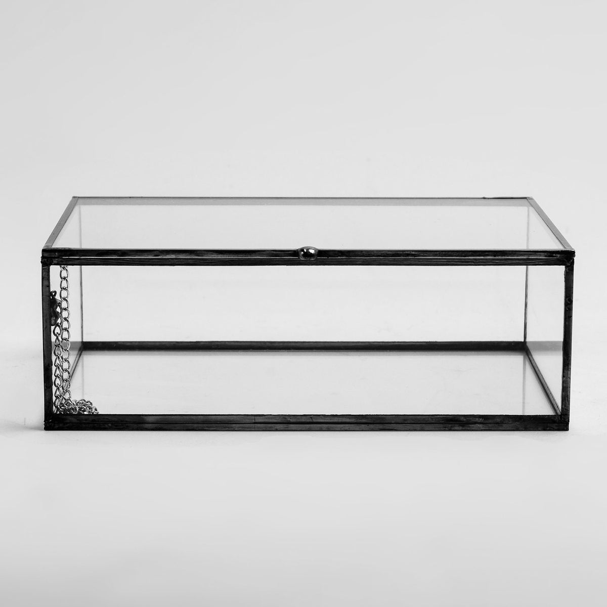 Ring Jewelry Accessories Box Glass Black 6x4x2" Christmas Gift