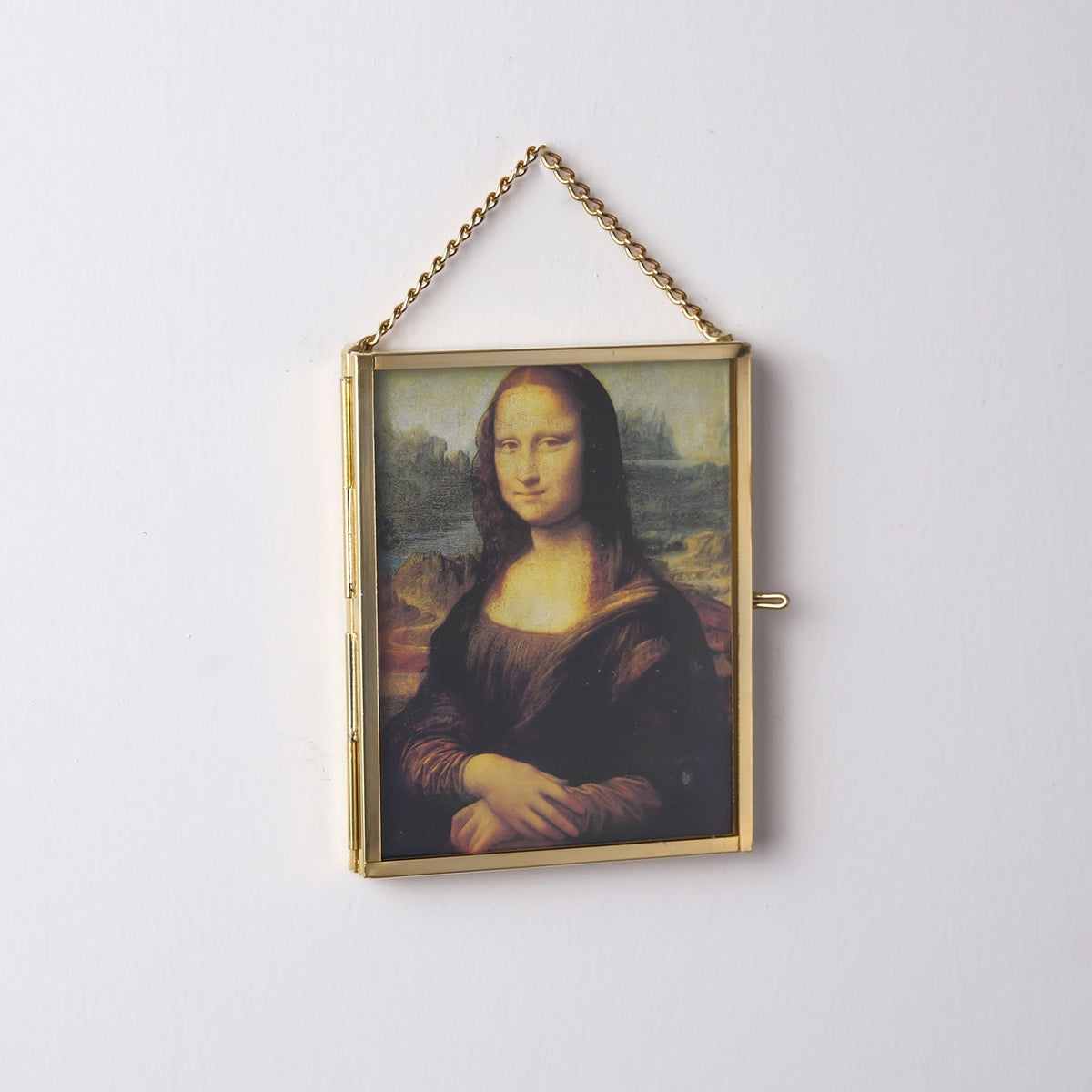 Christmas Gift Mini Artworks Brass Frame Glass Mona Lisa The Kiss The Scream Nighthawks The Starry Night Girl with a Pearl Earring