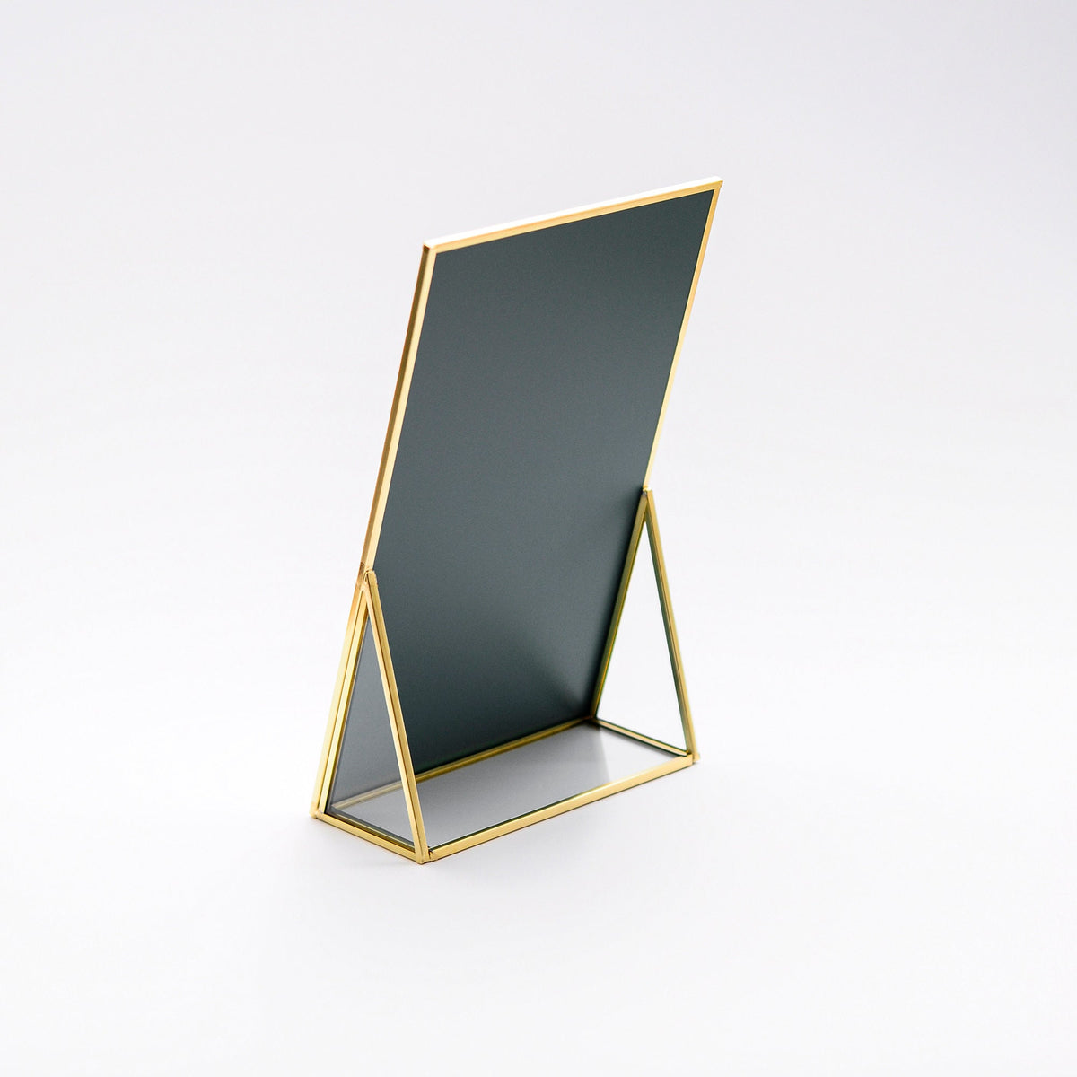 10x6" Makeup Mirror Desktop Brass Vanity Gold Tabletop