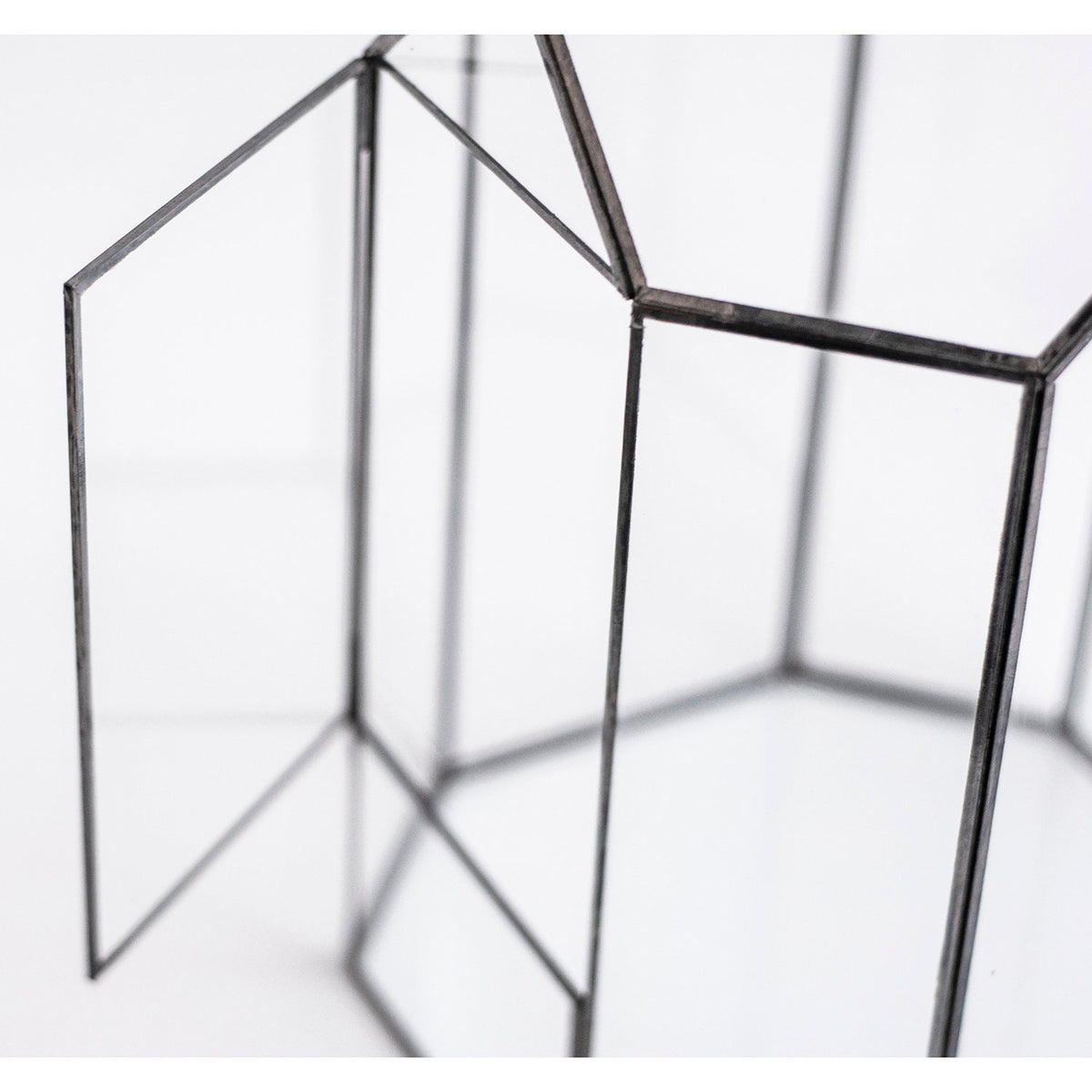 13x8x8" Black Terrarium Containers Geometric Glass Large For Plants Door Garden Succulents Wedding Decor Christmas Gift El Crea Designs