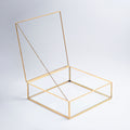 12x12x3" Display Case Glass Photo Box Brass Gold Card Customizable Personalizable Jewelry Wedding Bouquet Keepsake Organizer Christmas Gift