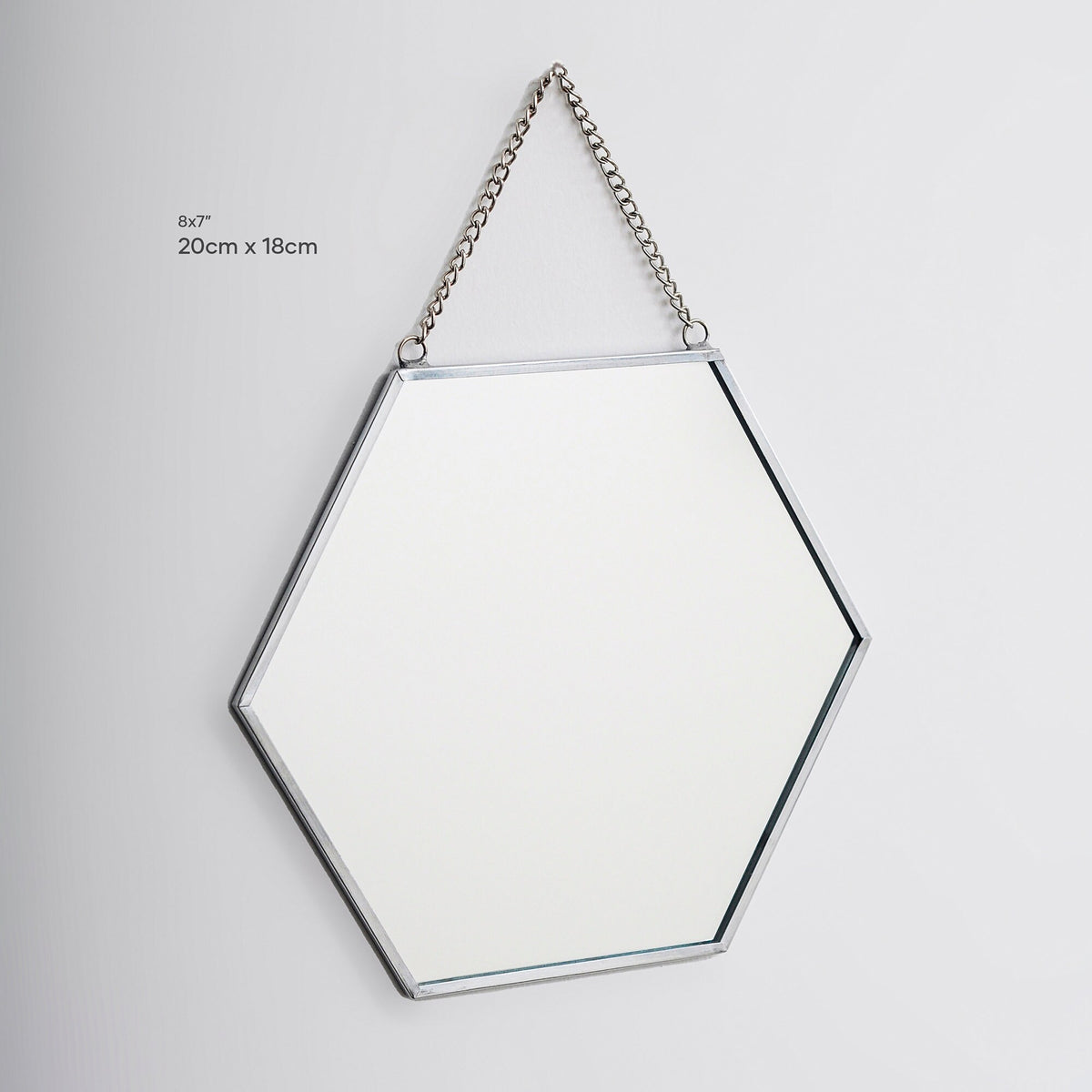 8x7" Silver Mirror Wall Hanging Bathroom Bohemian Decoration Nordic Style Makeup Gold With Decorative Wall Hanger