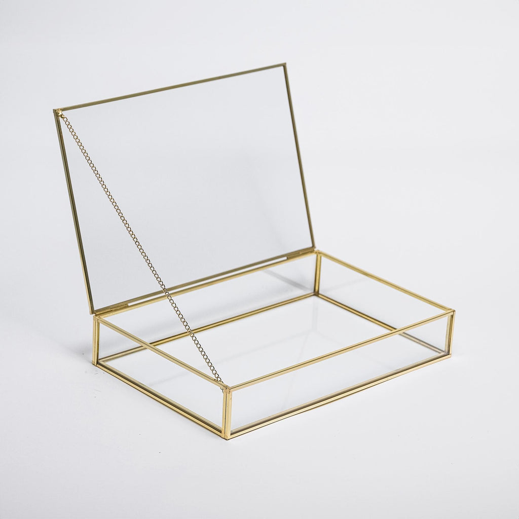 Glass Photo Box for Prints - 4x6 - 5x7 - 8x10 - Photo Storage Case