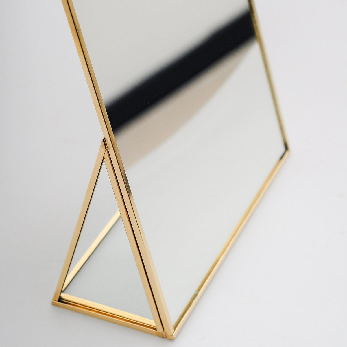 12x8" Vanity Makeup Mirror Gold Brass Desktop