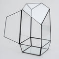 Geometric Terrarium Glass Black 10x5x5"