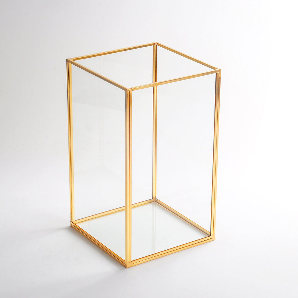 Candle Holder Glass Brass Gold Wedding Decor Christmas Gift