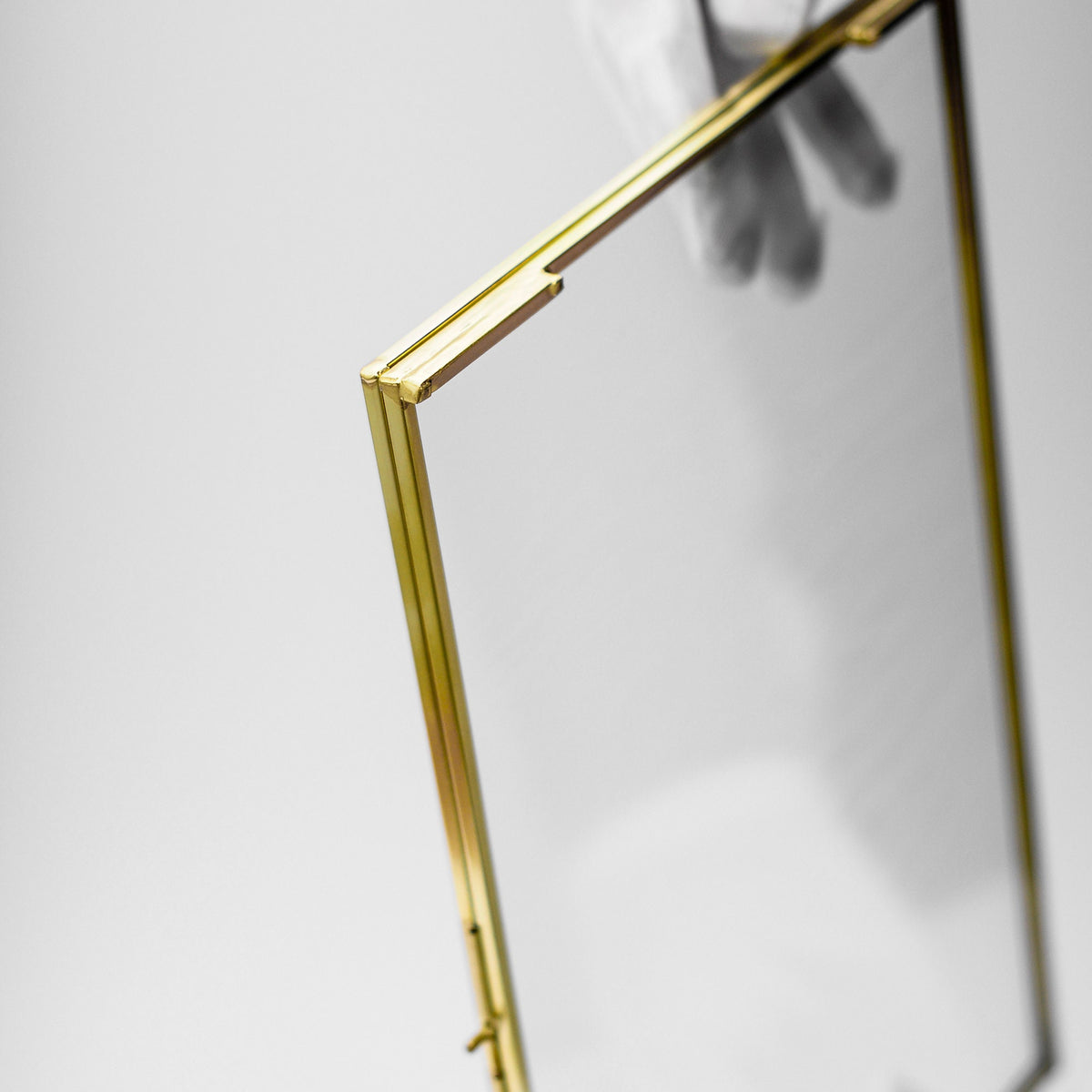 Floating Glass Frame Brass Gold Wall Hanging Photo Picture Double Bilderrahmen Vertical Pretty Perfect For Pressed Flower Arrangement