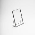 8x6" Floating Glass Frame Silver Desktop Photo Picture Double Tabletop Bilderrahmen Vertical Pretty Perfect For Pressed Flower Arrangement