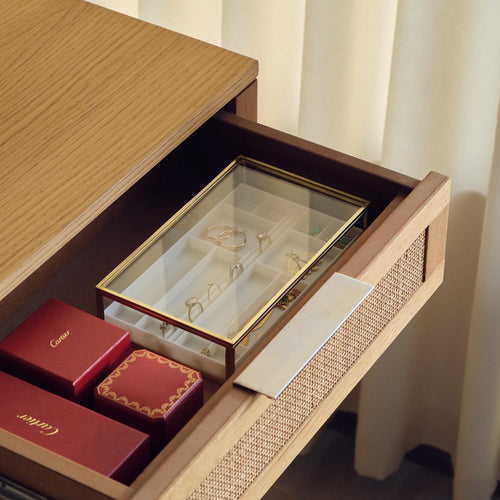 10x6x2" Display Case Glass Brass Gold Customizable Personalizable Jewelry Organizer 3D print