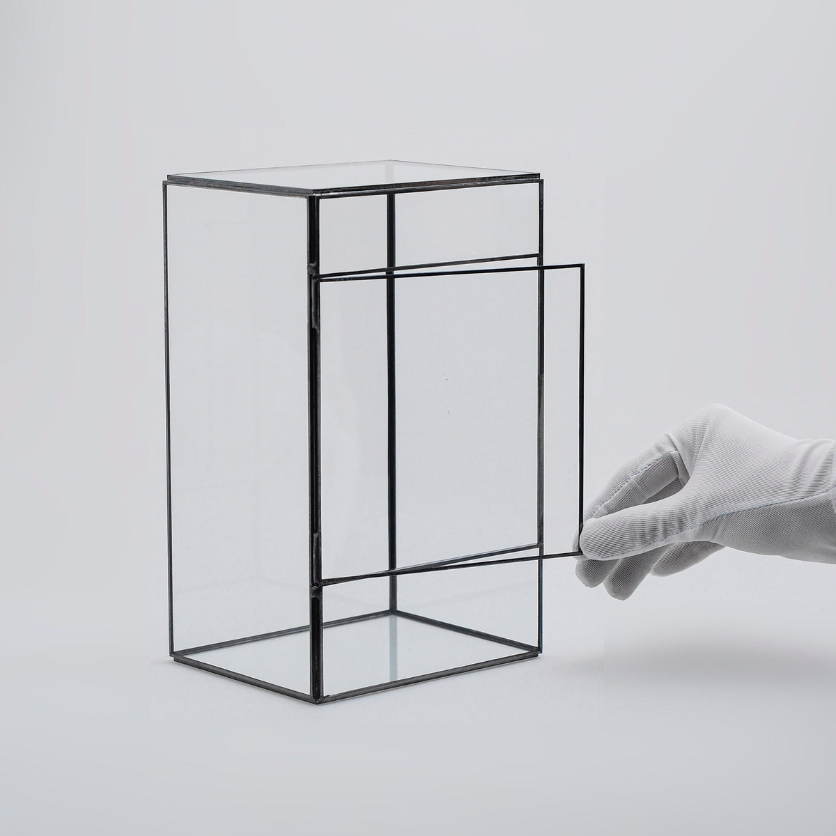 10x6x5" Black Terrarium Containers Geometric Glass Kit Large For Plants Door Garden Succulents Wedding Decor Christmas Gift El Crea Designs