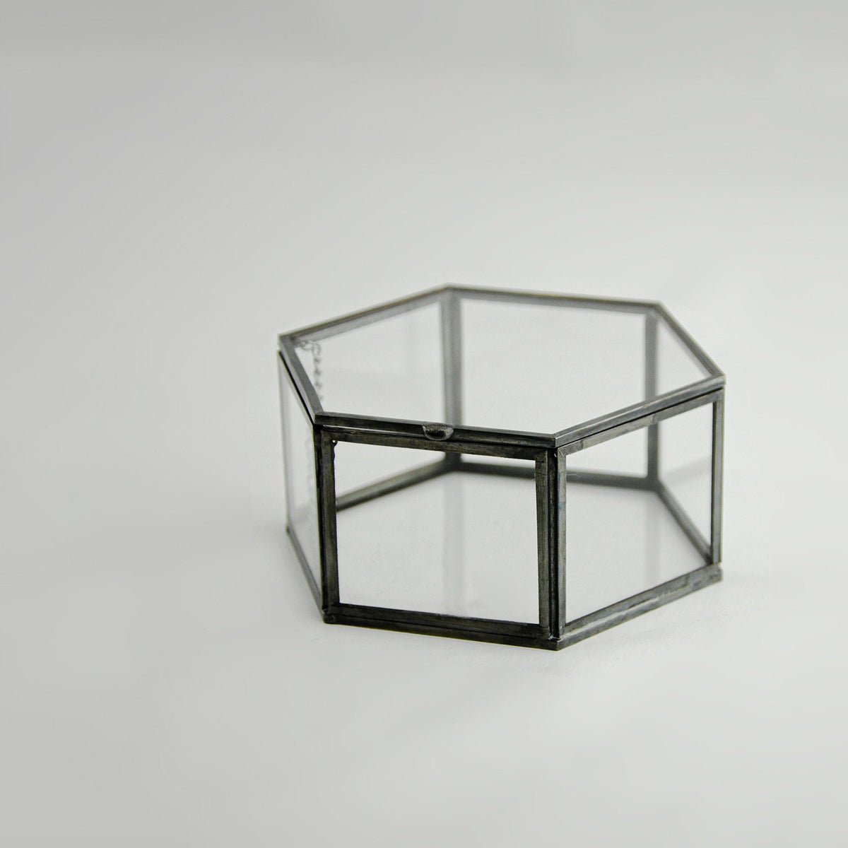 Ring Jewelry Accessories Box Glass Black 5x4x2" Christmas Gift