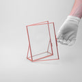 8x6" Floating Glass Frame Copper Desktop Photo Picture Double Tabletop Bilderrahmen Vertical Pretty Perfect For Pressed Flower Arrangement