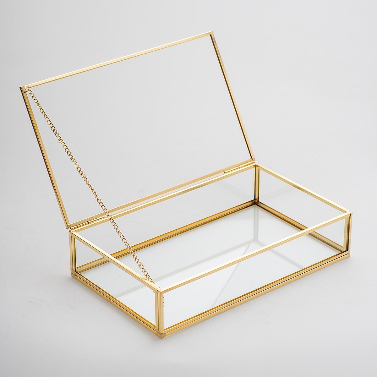 Glass Photo Box for Prints - 4x6 - 5x7 - 8x10 - Photo Storage Case
