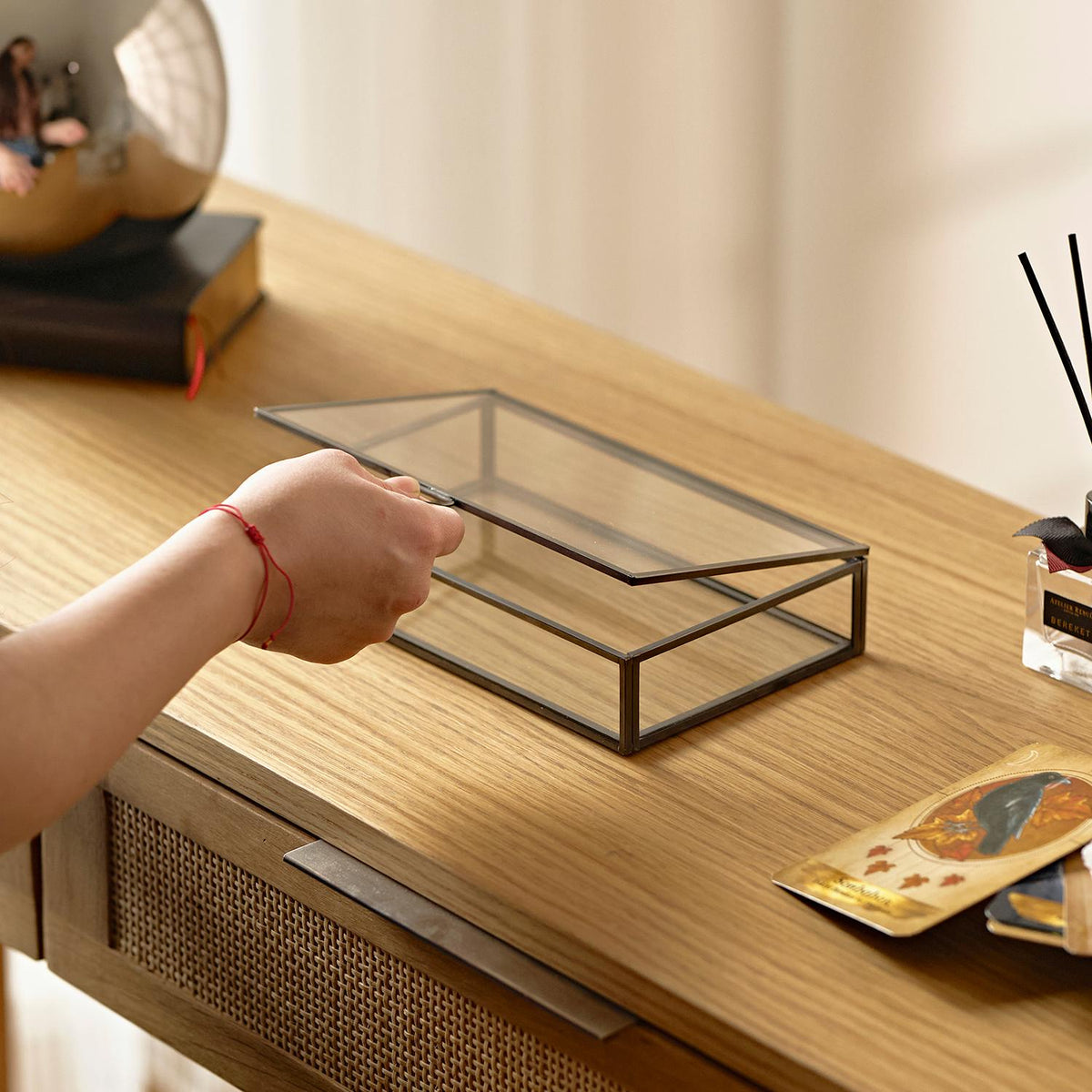 Glass Box | Black | Jewelry | Photo | Display | 9x5x1.5 İnch