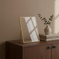 Floating Glass Frame Brass Desktop Photo Picture Double Tabletop Bilderrahmen Horizontal Vertical Pretty Perfect Pressed Flower Arrangement