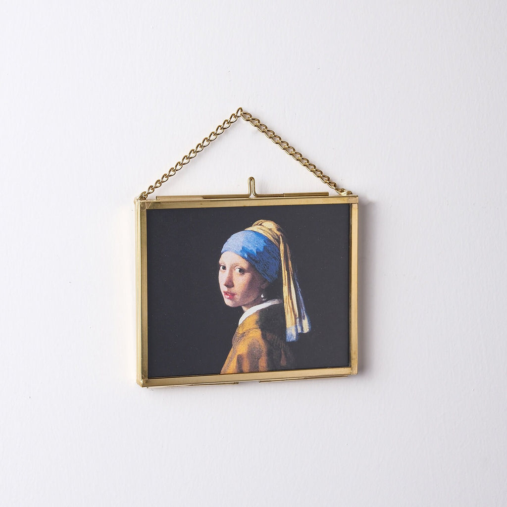 Christmas Gift Mini Artworks Brass Frame Glass Mona Lisa The Kiss The Scream Nighthawks The Starry Night Girl with a Pearl Earring