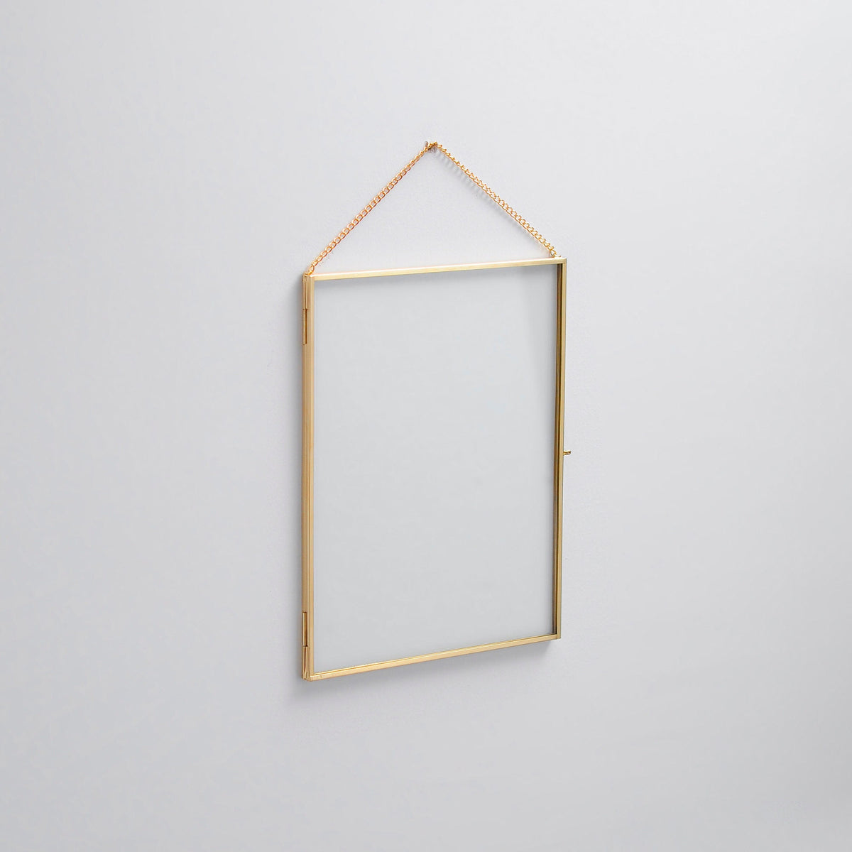 10x8” Floating Glass Frame Brass Gold Wall Hanging Photo Picture Double Bilderrahmen Vertical Pretty Perfect For Pressed Flower Arrangement