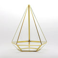 10x8x8" Brass Gold Terrarium Containers Geometric Glass Large For Plants Door Garden Succulents Wedding Decor Christmas Gift El Crea Designs