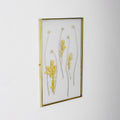 Floating Glass Frame Brass Gold Wall Hanging Photo Picture Double Bilderrahmen Vertical Pretty Perfect For Pressed Flower Arrangement